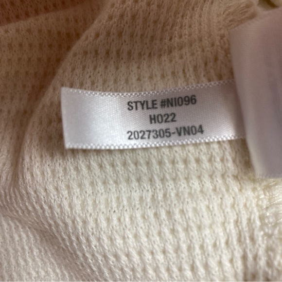 Madewell knit cream sweater womens medium 100% cotton pockets - Picture 8 of 15